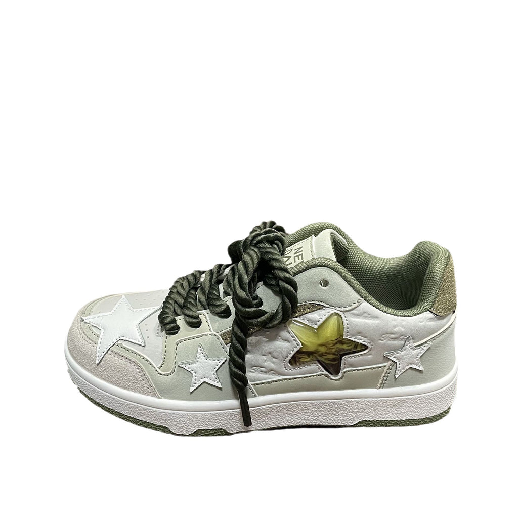 Couleur contrastante Casual Chaussures Blanc All-match