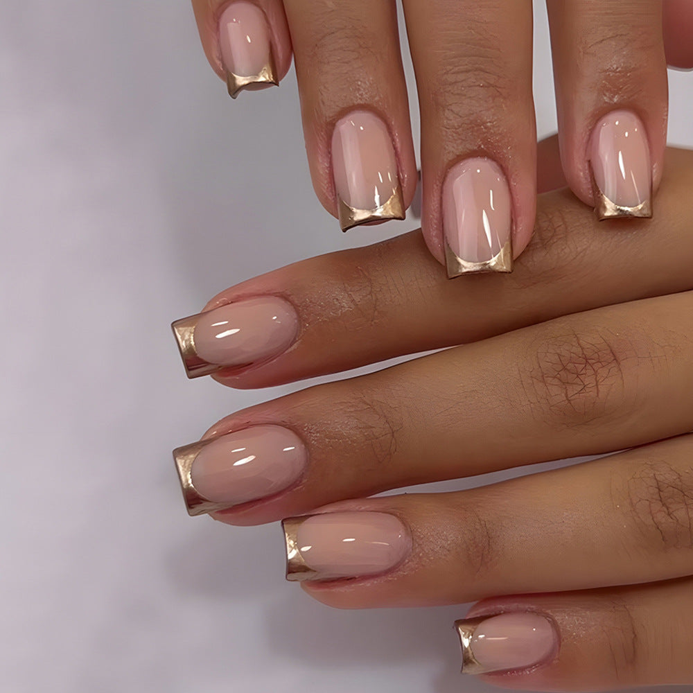 French Style Manicure Set with Long-Lasting Polished Nails, 24-piece