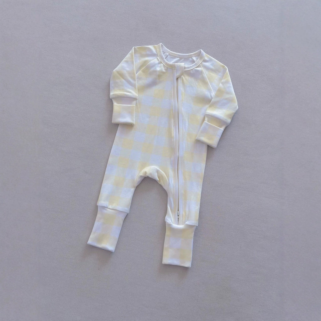 Nouveau style Baby Plaid Onesie Romper