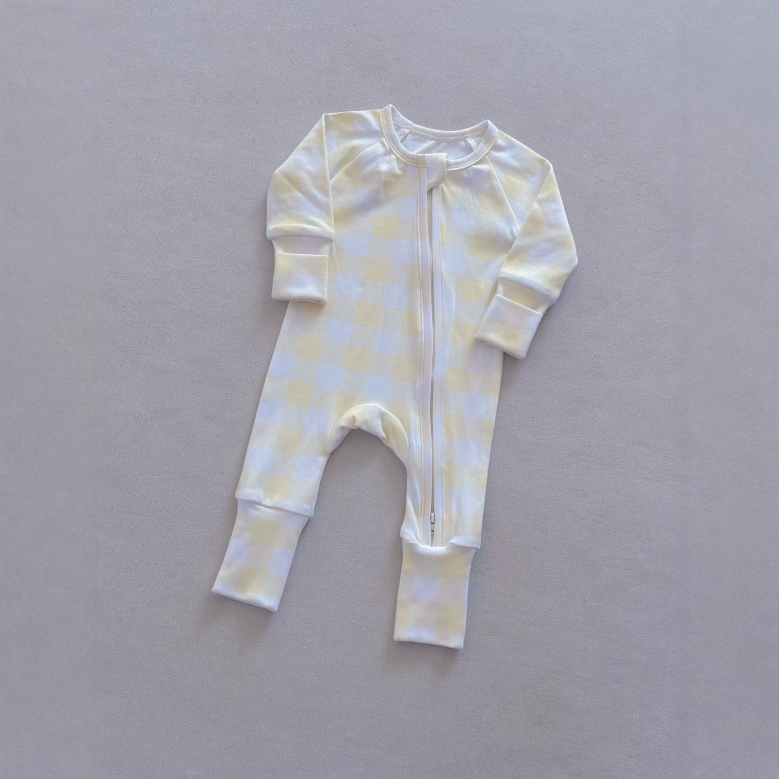 Nouveau style Baby Plaid Onesie Romper