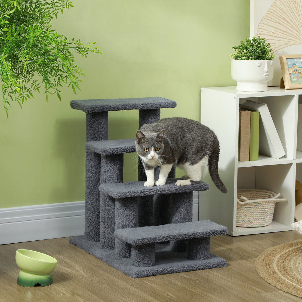 25" 4-Étapes à tapis de chat à échafaudage de poste pour animaux de compagnie