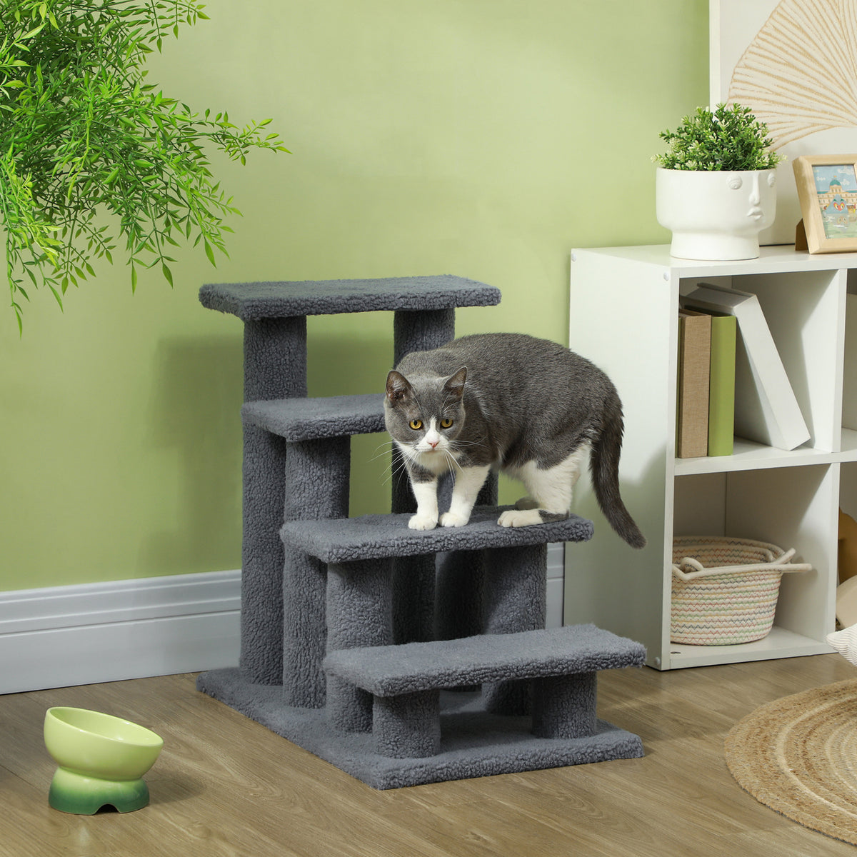 25" 4-Étapes à tapis de chat à échafaudage de poste pour animaux de compagnie