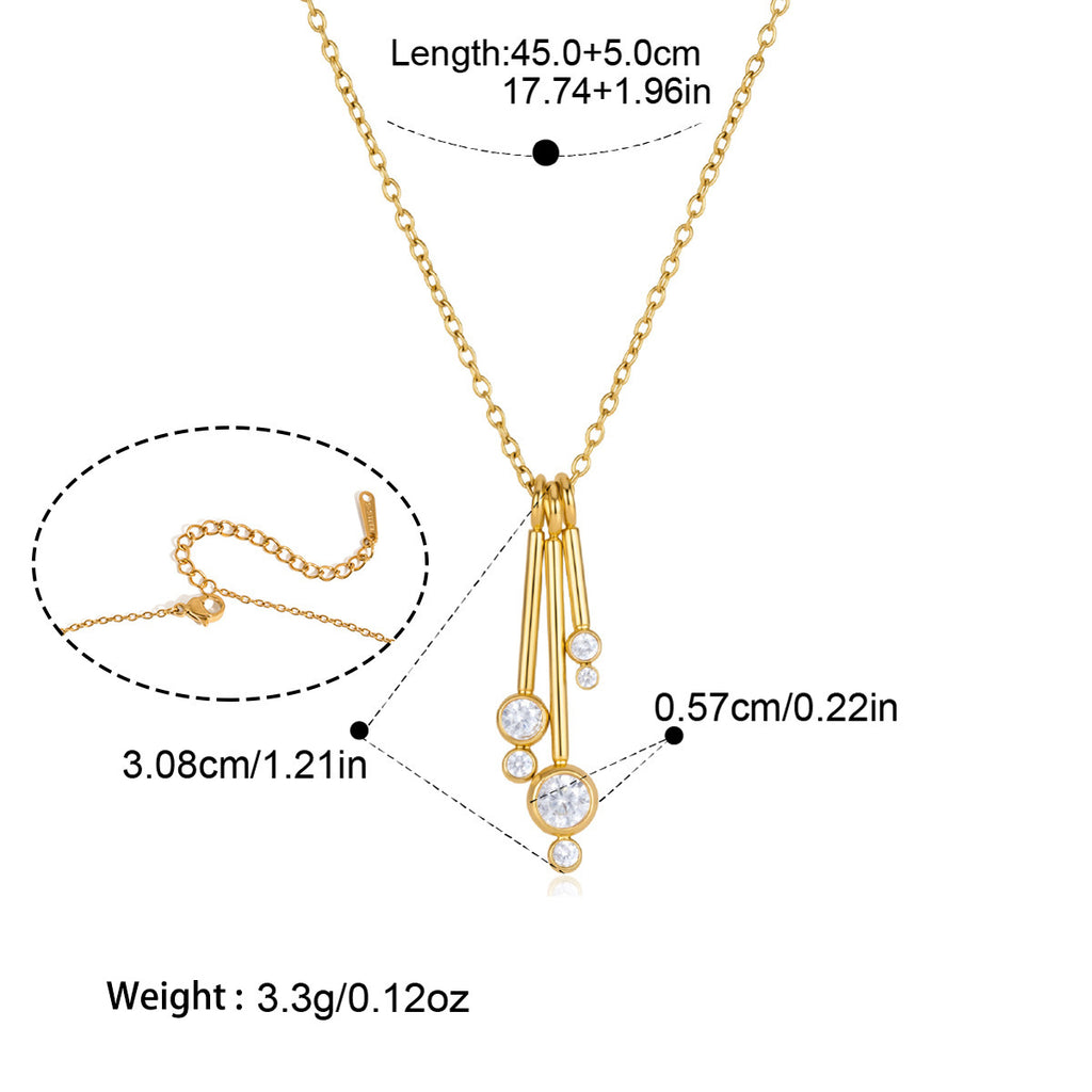 Pendentif Collier en acier titane pour les femmes