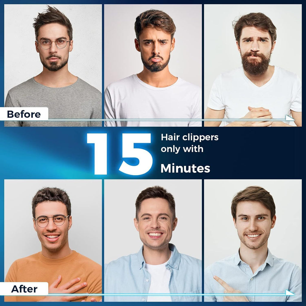 Clippers professionnel homme Trimmer Kit coupe machine sans fil Barber Salon