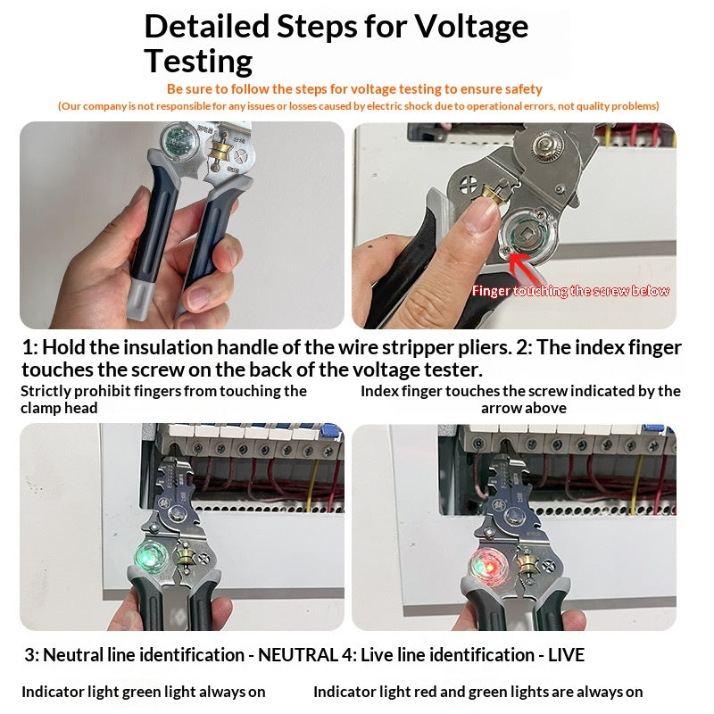 Pinces de décapage de fils multifonctions pour électriciens
