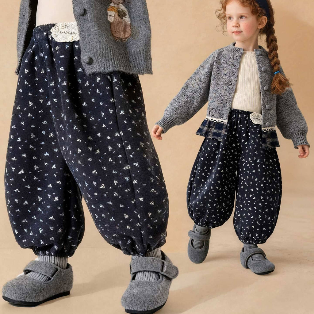 Artistique Petits-floraux Enfants Cravate polyvalente Pantalons en bois