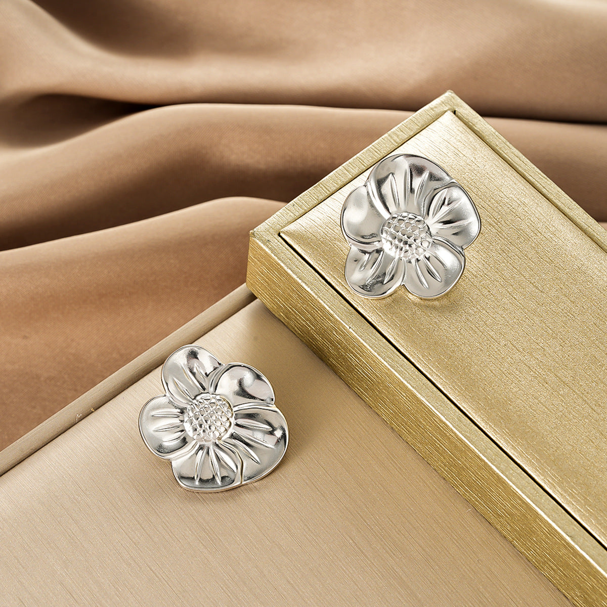 Boucles d'oreilles Françaises Retro Linéaires rayées INS Bohemian Ethnic Style Light Luxury High-fr