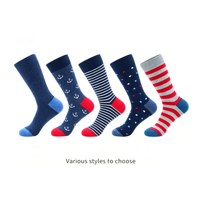 Chaussettes en coton rayé Homme Plus Taille