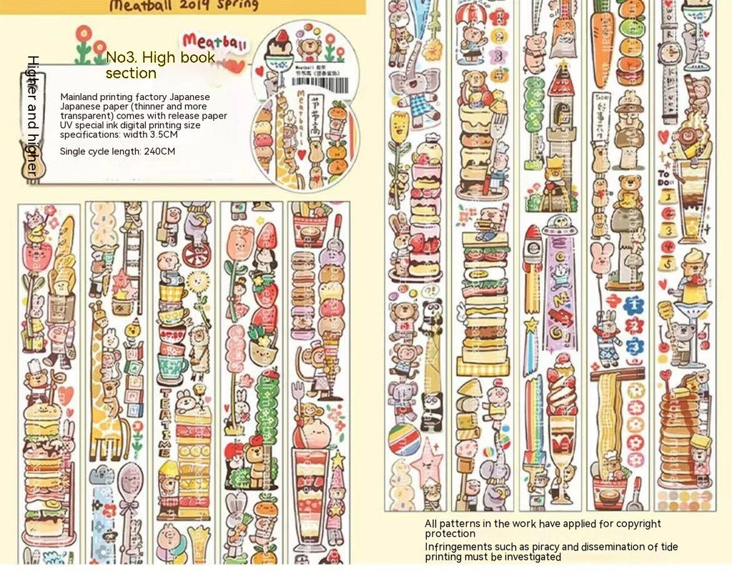 Bande hémorroïde Emballages Stickers Cartoon Cute Caractère