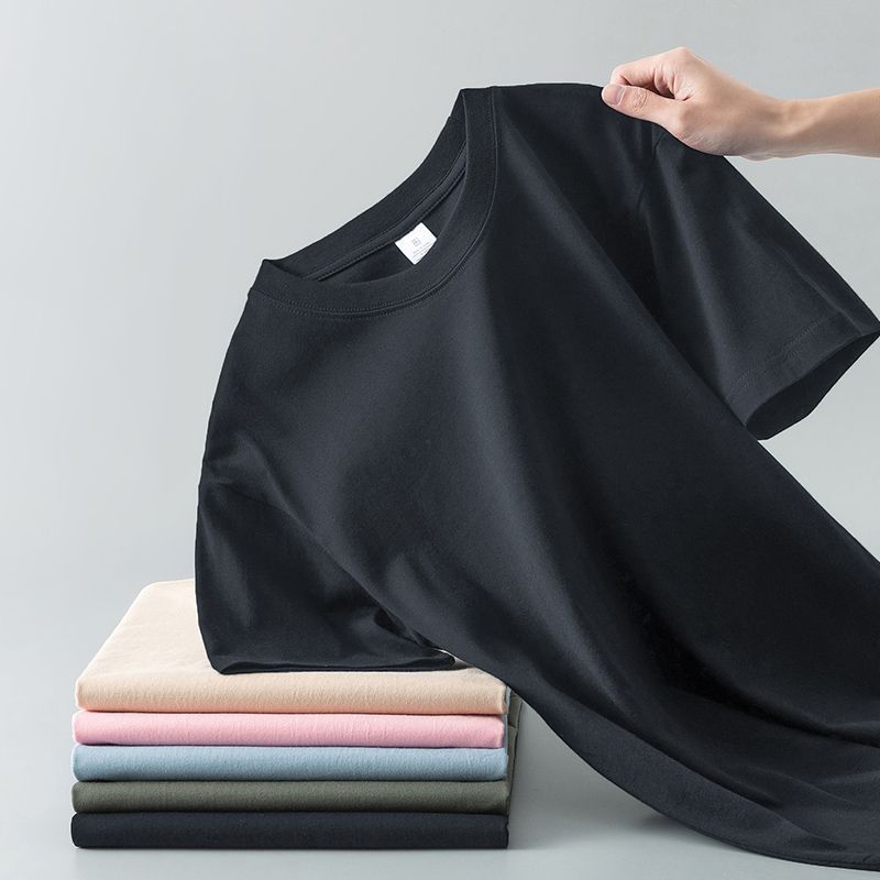 T-shirt en coton pur à demi manches pour hommes