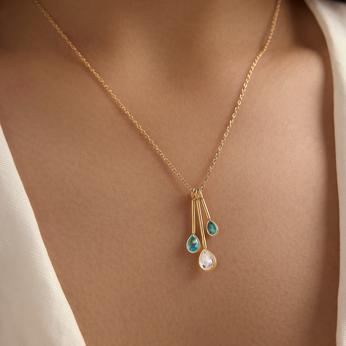 Pendentif Collier en acier titane pour les femmes