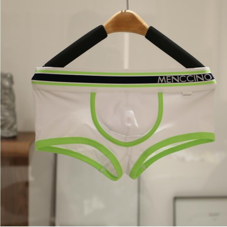Hommes Solid Couleur Coton Confortable Sexy Bas taille Boxers