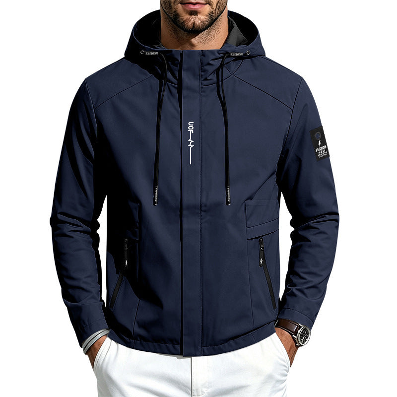 Veste à capuche sport de plein air légère et souple pour hommes