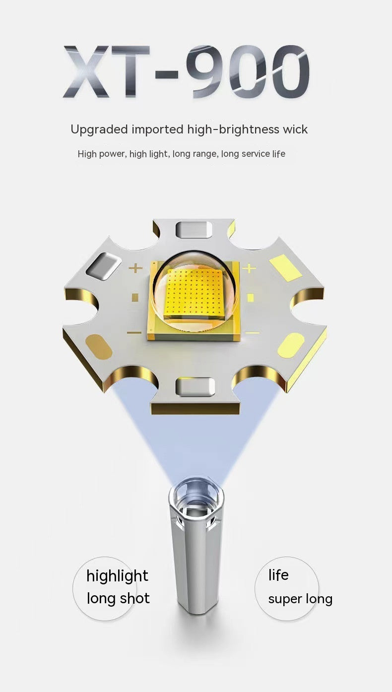 Forte lumière rechargeable auto-défense longue portée