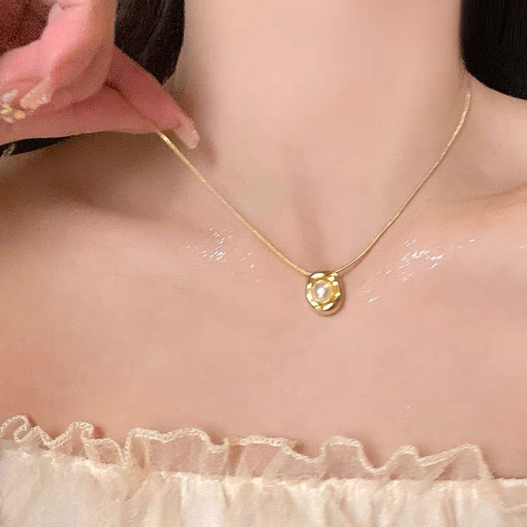 Femmes Faux Perle Collier Collier Niche Delicate Design Élégant Tempérament Sweater Cha