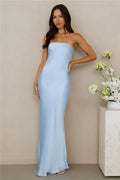 Women's sleeveless long dress without lace