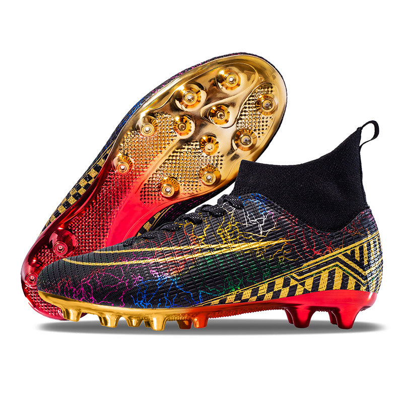 Haut-top Soccer Chaussures de formation de fond plaqué or Chaussures collège étudiant artificiel G