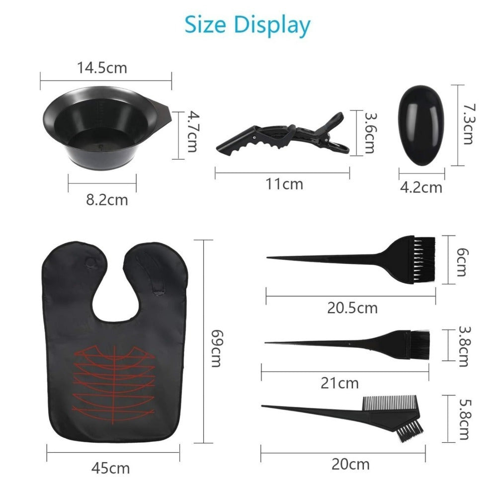 Kit de teinture de cheveux 2 pièces avec bouchon en surbrillance pour teinture de cheveux à la maison