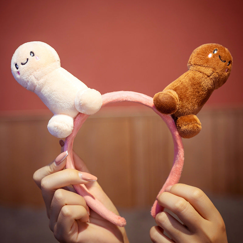 Bande de tête en peluche mignonne et drôle