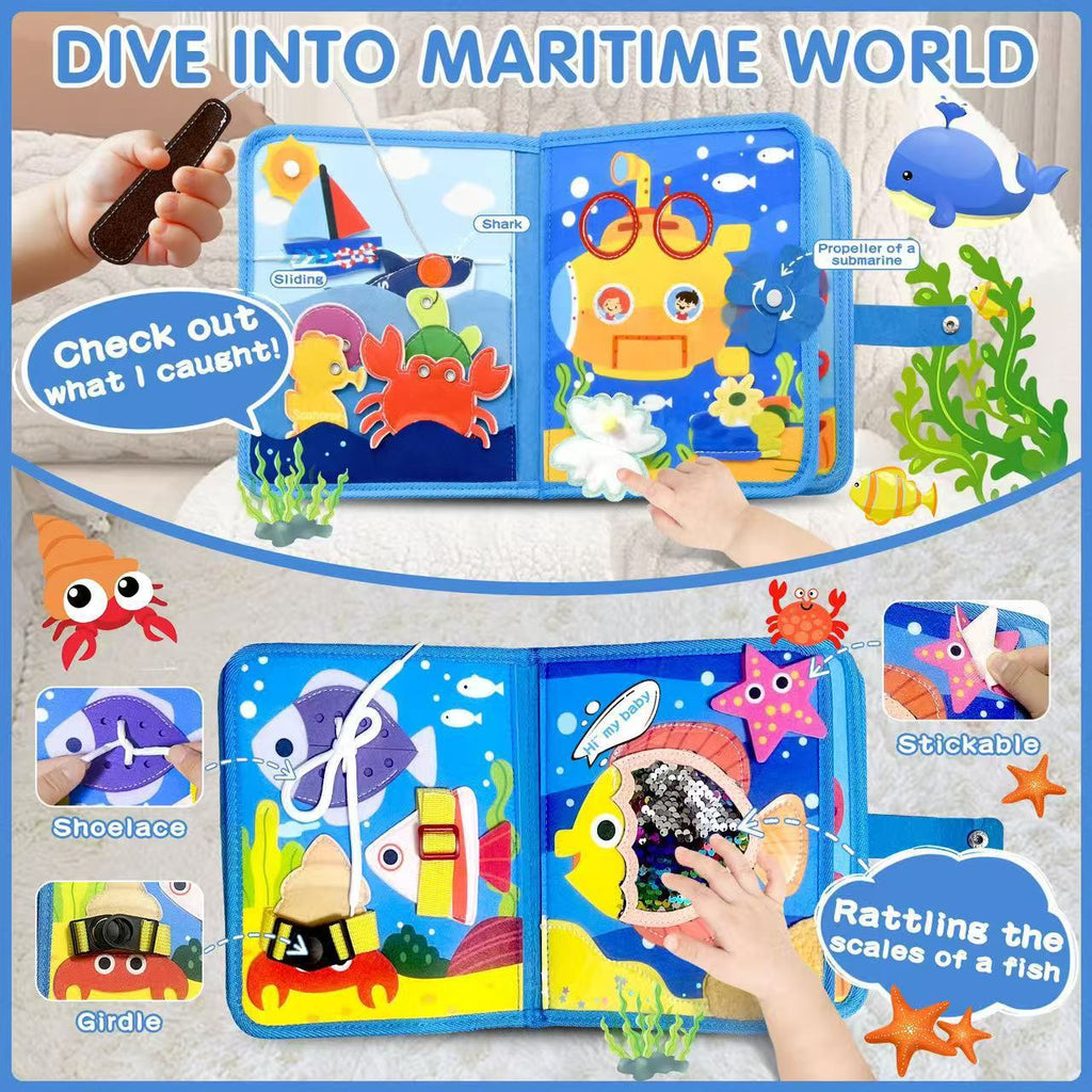 Marine-themed Felt Early Learning Board Educational Toy for Children