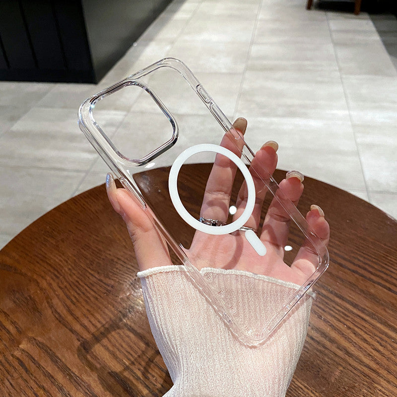 Cas de téléphone transparent non jaune ultra mince
