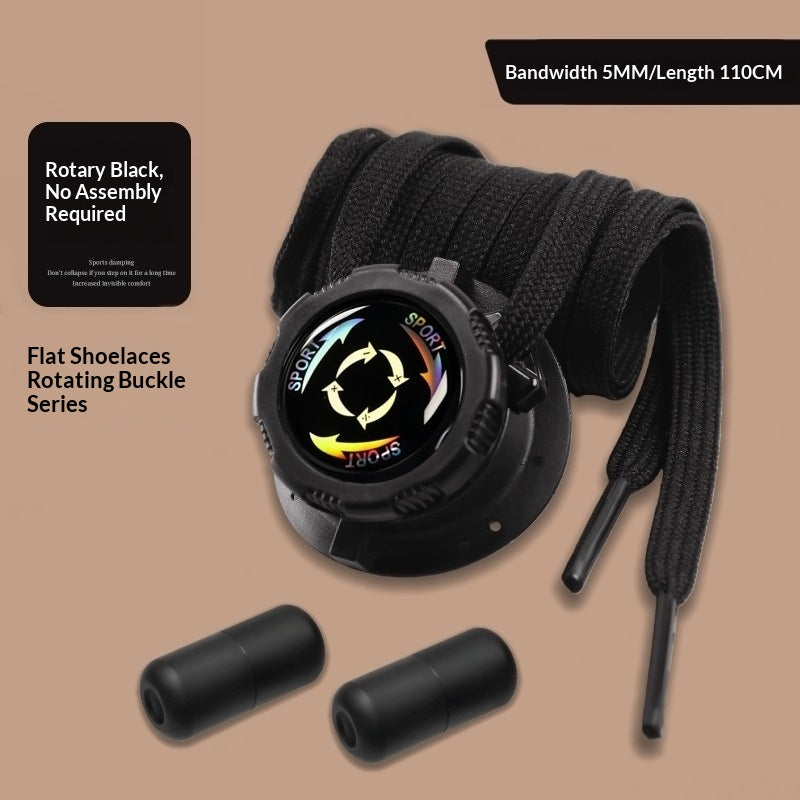Rotation Bouton Shoelaces Pour les gens paresseux Pas besoin d'attacher la boucle de chaussure