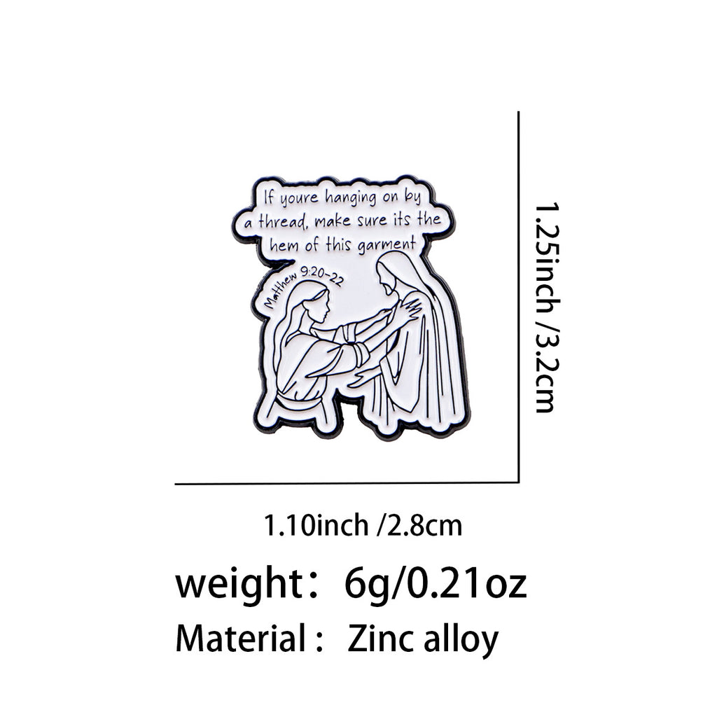 Caricature Anglais Court Phrase Citation Brooch