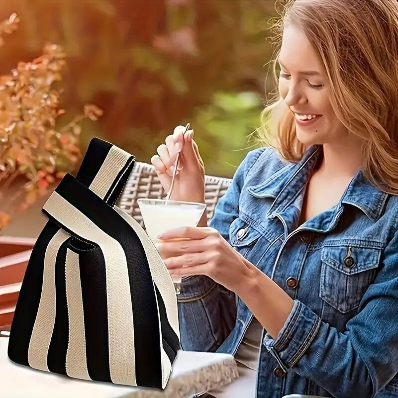 Un seul auto-remorque-- Sac à main en laine tricotée sac à main polyvalent sac à main casual B