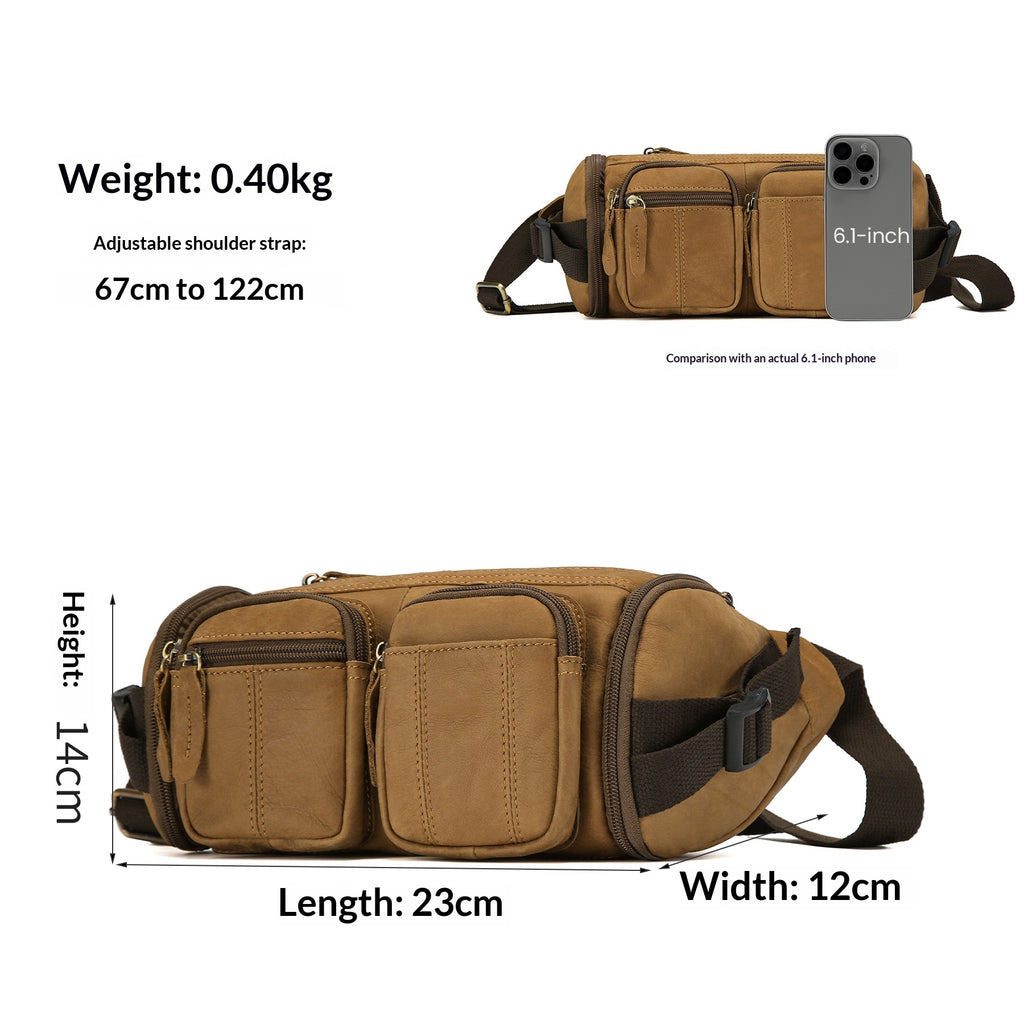 Sac de poitrine en cuir givré de style vente chaude