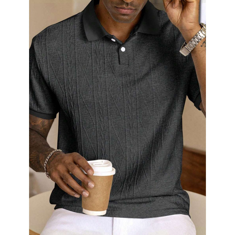 Chemise décontractée tendance Jacquard pour homme