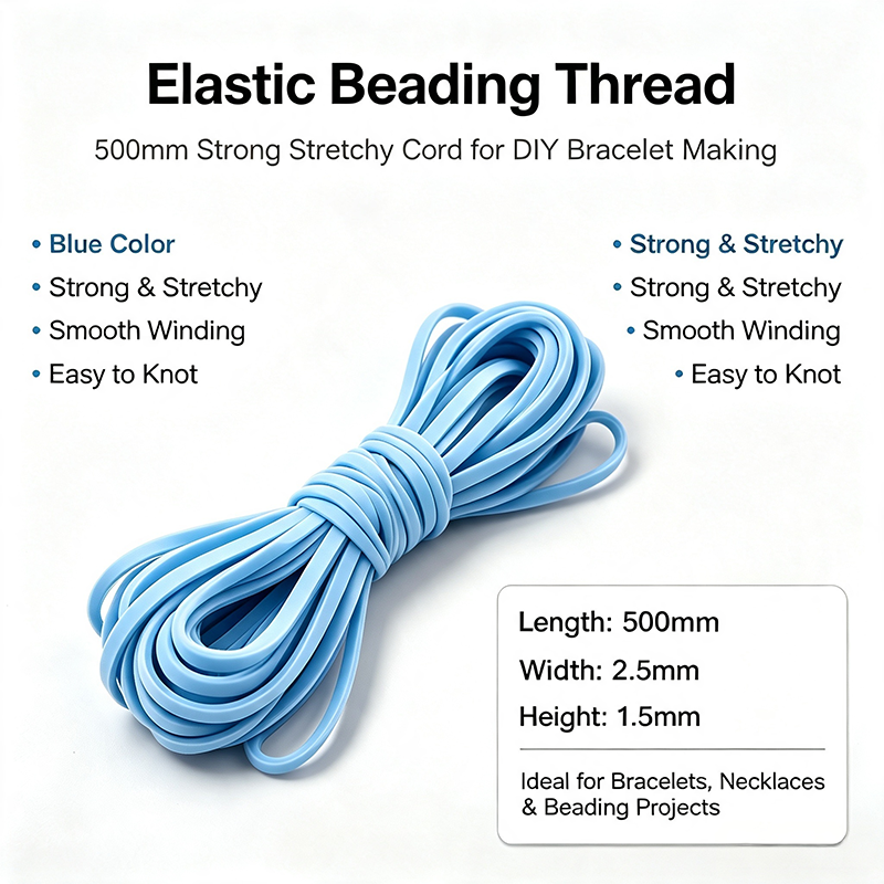 500mm Suede cordon élastique de perles doux chaîne en cuir faux pour bricolage bracelet collier Hangin