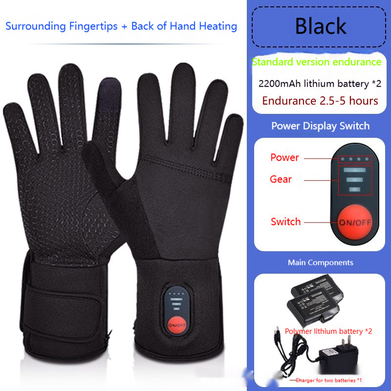 Gants chauffants rechargeables d'alpinisme extérieur