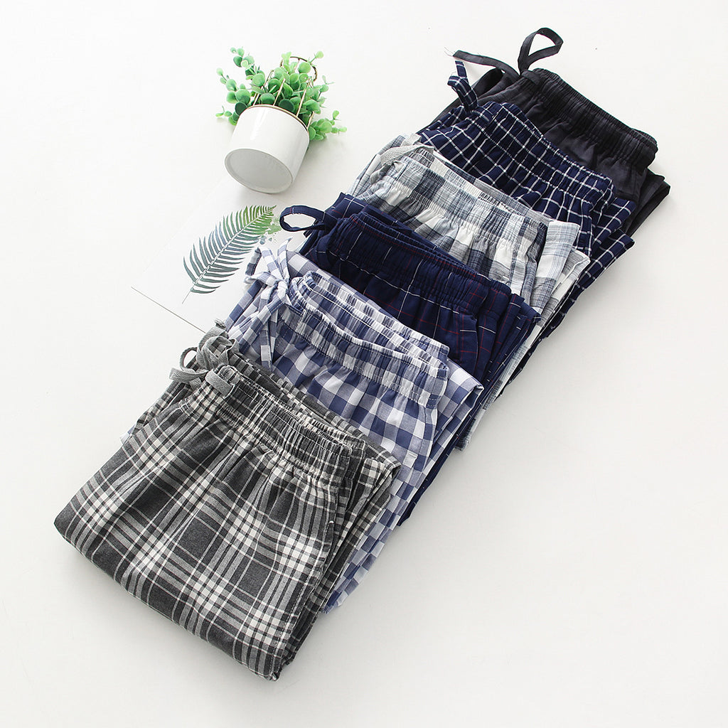 Coton Surdimensionner Loose Confortable Respirant Printemps Et Pajamas Men's Thin