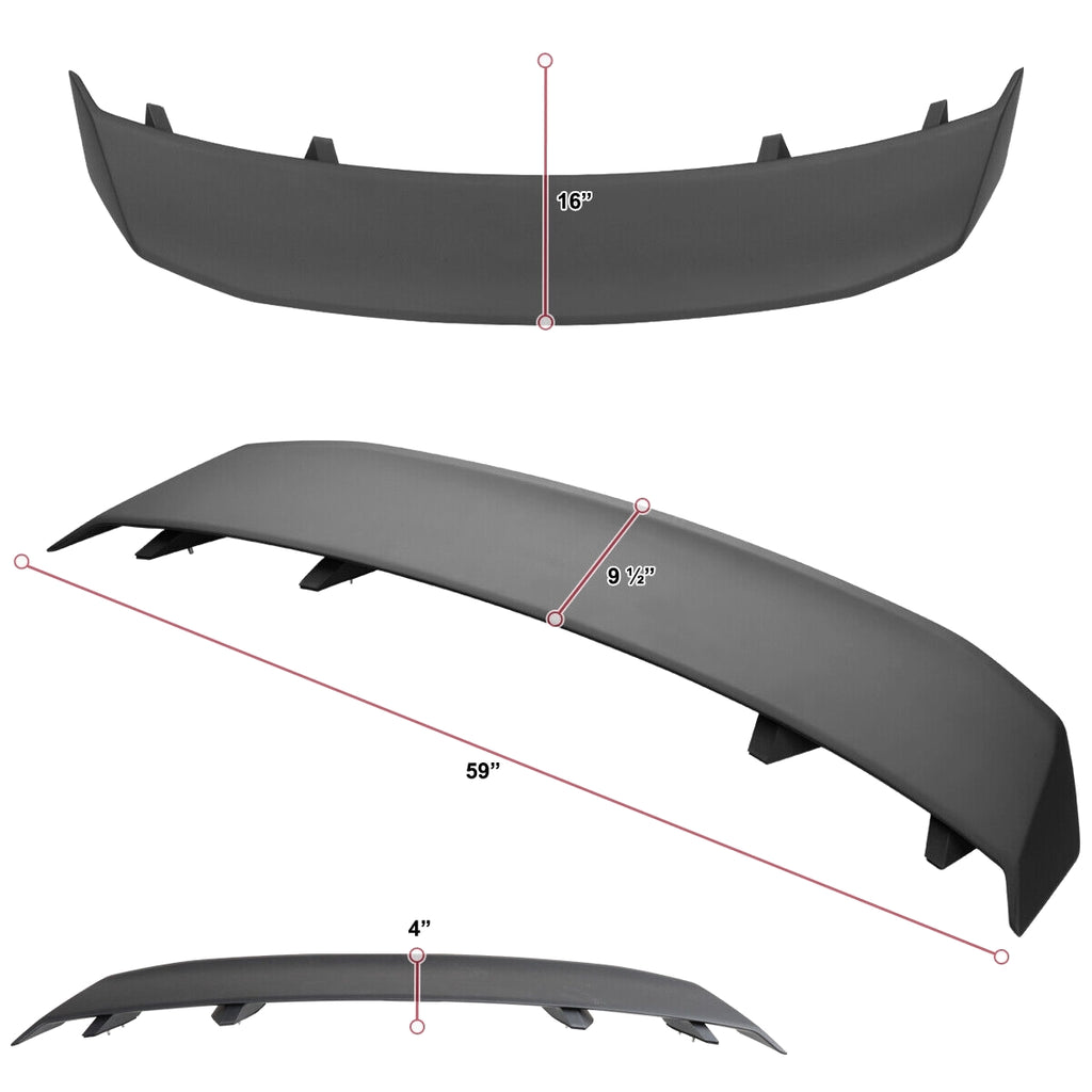 Spoiler Wing 4-Pedestal Style Tronc arrière noir