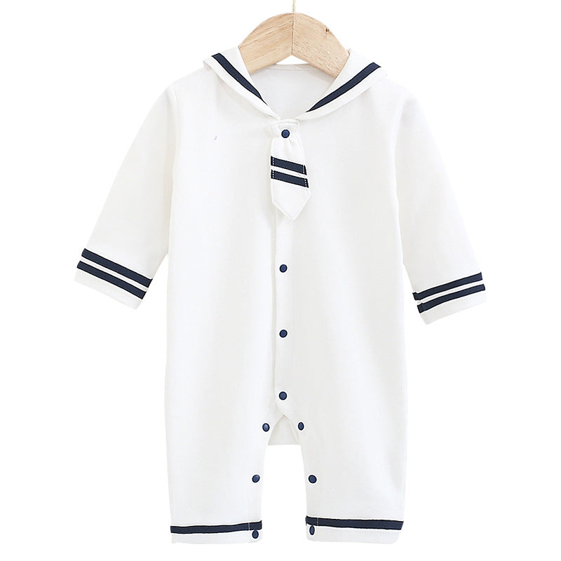 J'aime maman et papa bébé nouveau-né printemps et automne style marine Bow Tie Romper