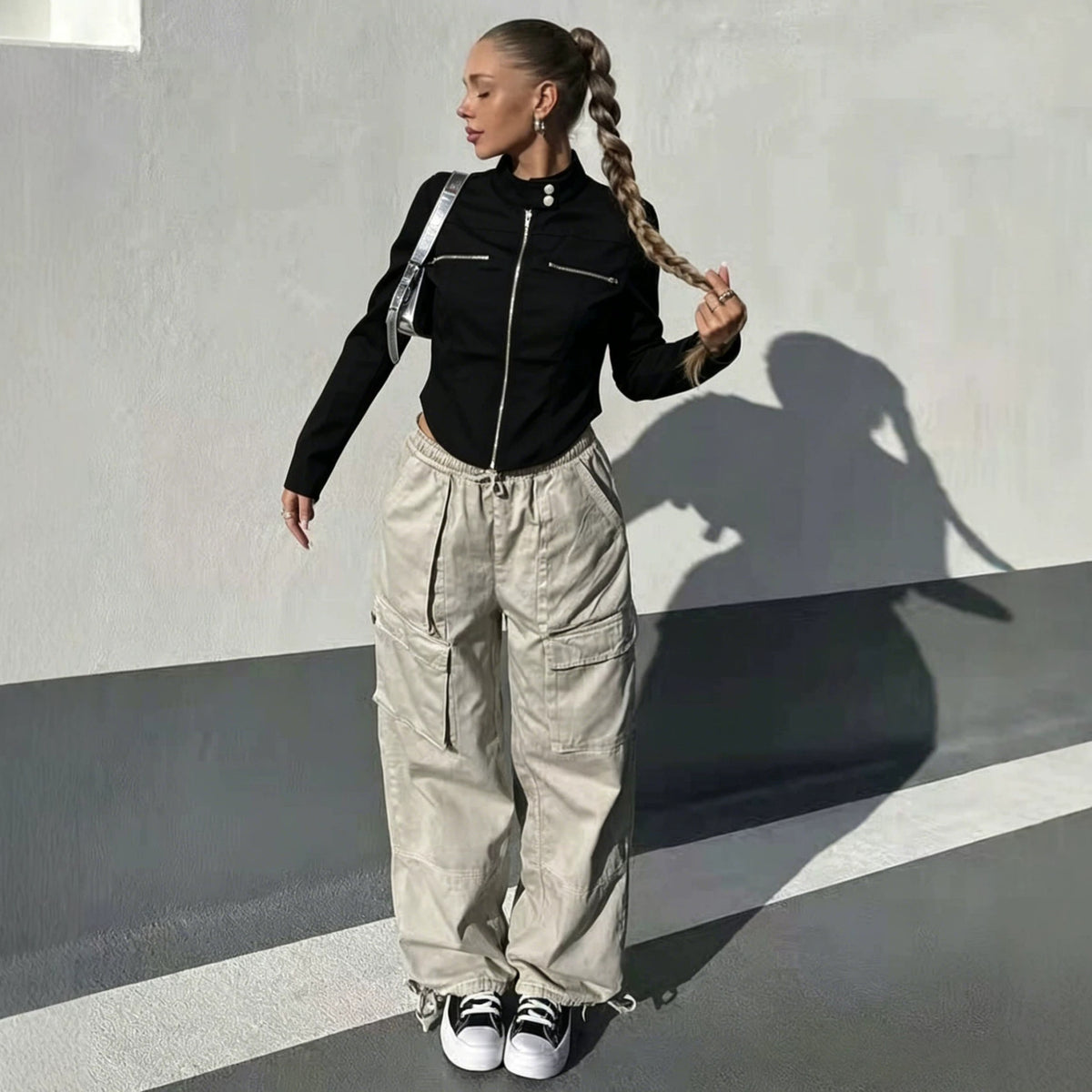 Veste de sport Outwear Figure-flattering Top Asymétrique Design
