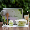 Set en céramique 8 pièces peint à la main Matcha
