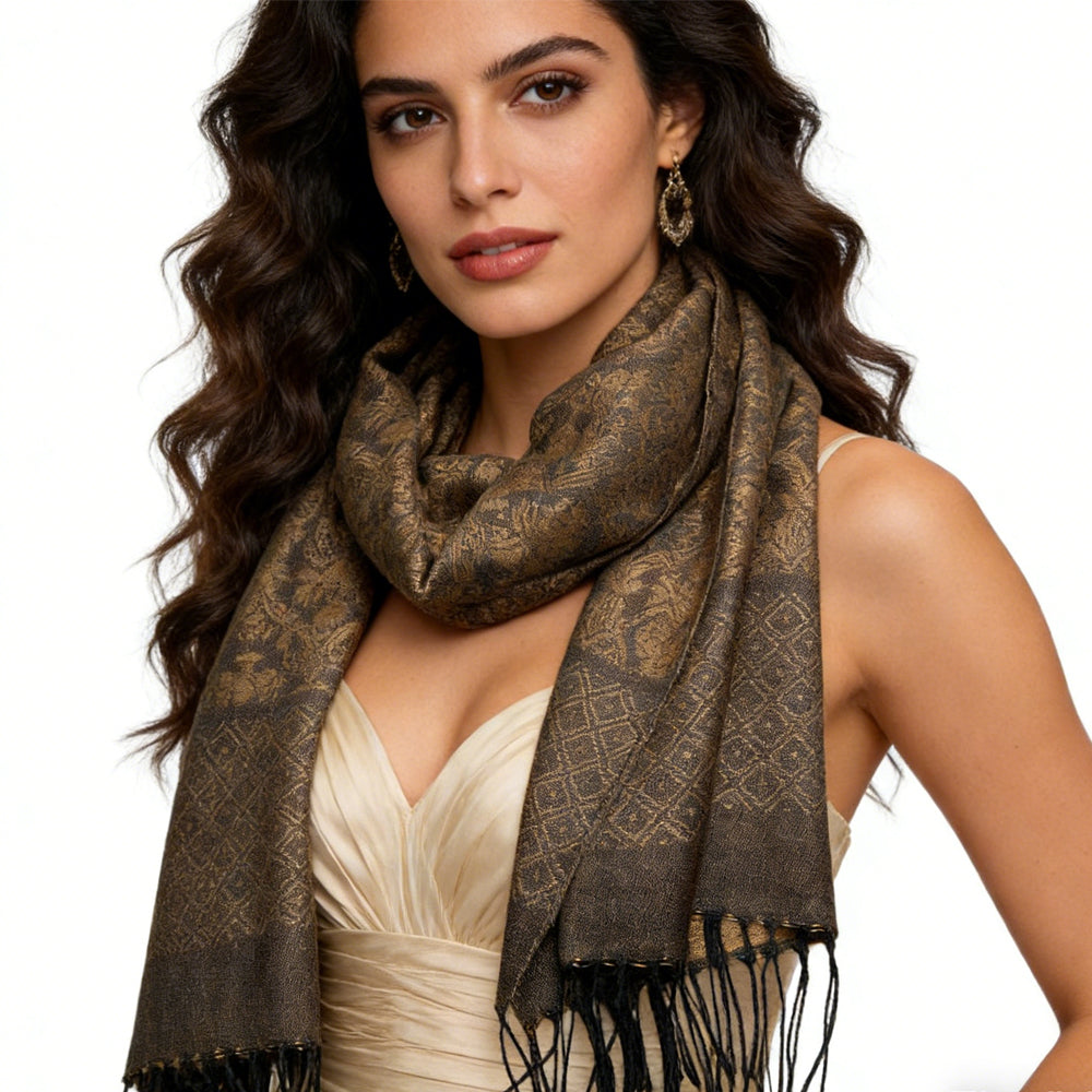2 Pcs Sophisticated Tweed Look C Amel Casual Business Scarf