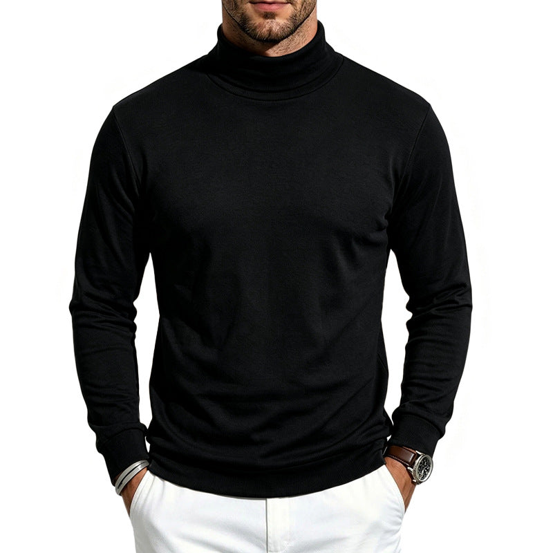 Simple polaire en laine souple polyvalente avec col tortueux et manches longues