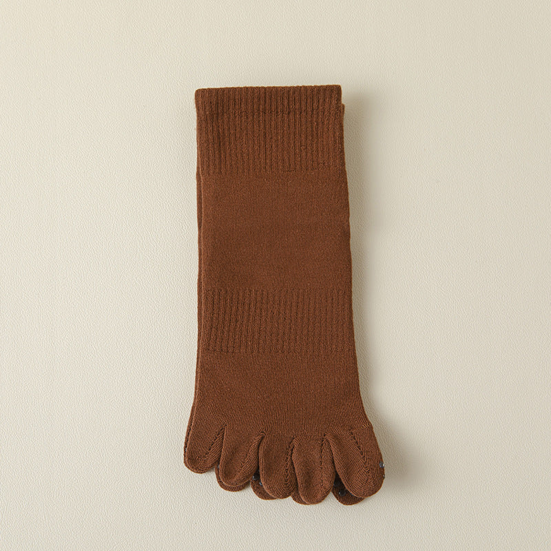 Été Longueur cheville Yoga Non-dérapant Pilates professionnels à cinq doigts Chaussettes