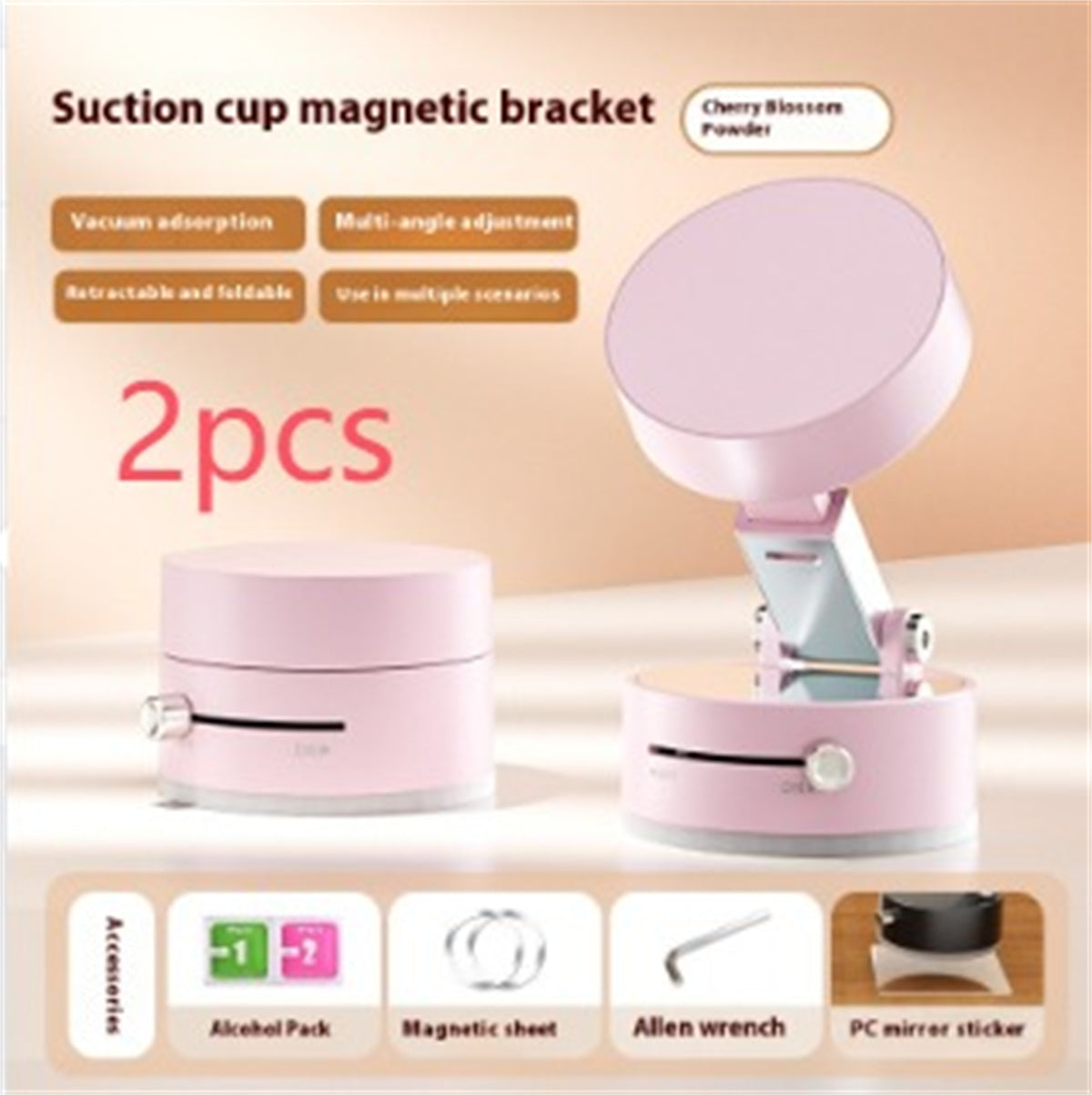 Support de téléphone à vide magnétique pliable coupe à aspiration pliable avec coupe à aspiration mains libres