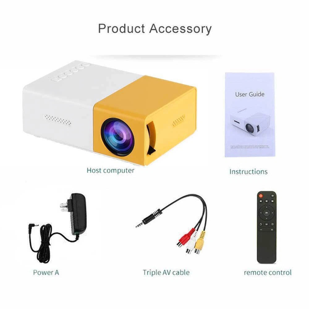Projecteur portable 1080P LED Mini Accueil Cinéma Film Projecteur Multimédia