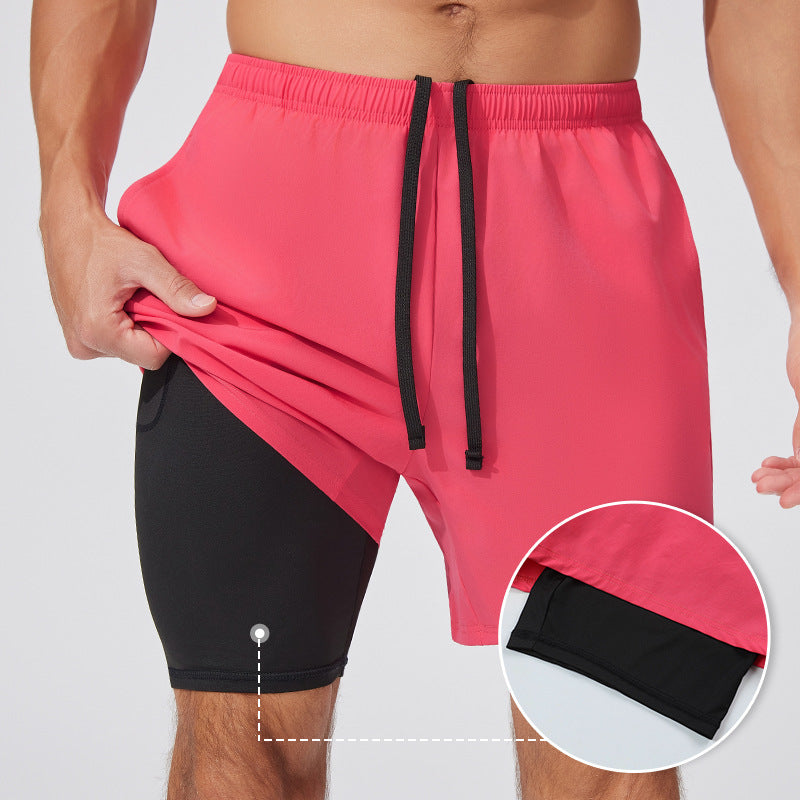 Coureur de plein air Sports Shorts Grande Taille Respirant Entraînement Men's Elastic Lining Anti-Exp