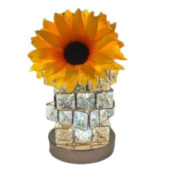 Fleur de soleil LED nuit lumière Rose cristal
