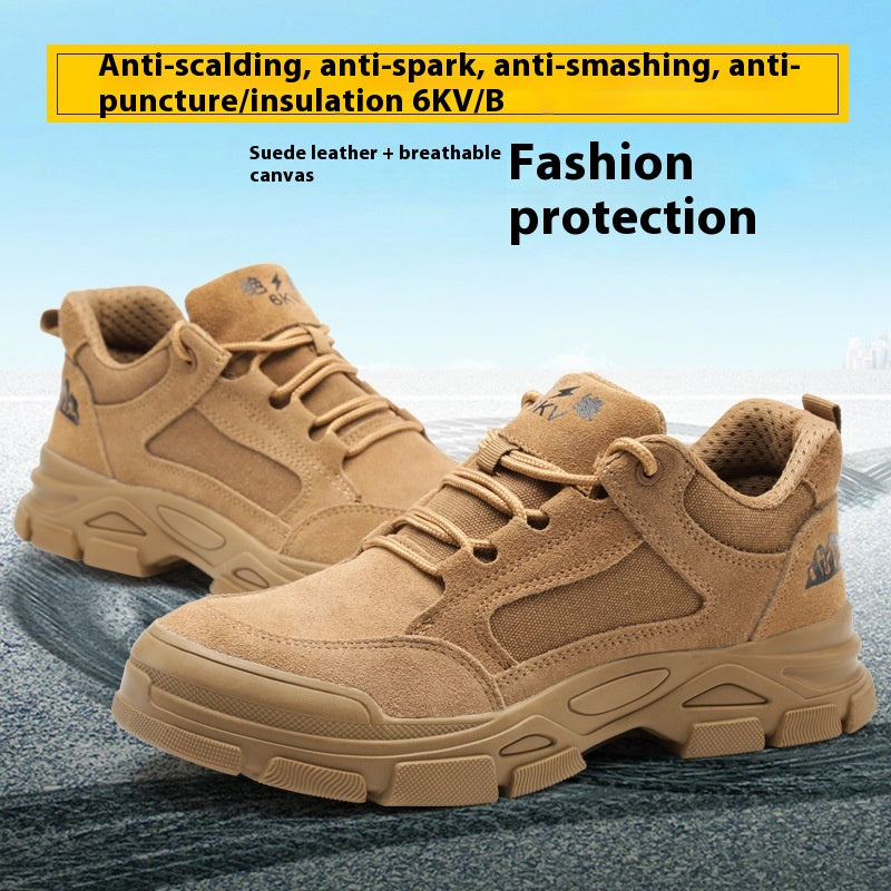 Chaussures de travail isolantes anti-smash et anti-puncture légères résistants à l'usure pour hommes