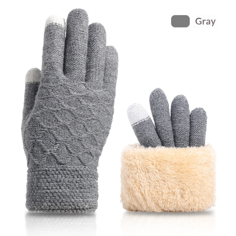 Gants à écran tactile d'automne et d'hiver pour les hommes avec doublure en polaire