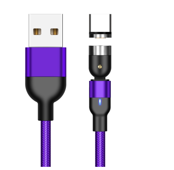 Câble magnétique rotatif Essager 360 degrés USB Type C Câble de charge Magnet de charge rapide Ch