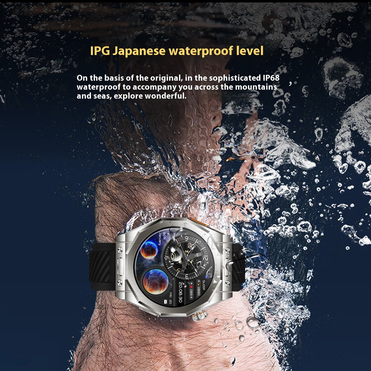 Taux réel de montre intelligente NFC Bracelet de sport de qualité trois bracelets