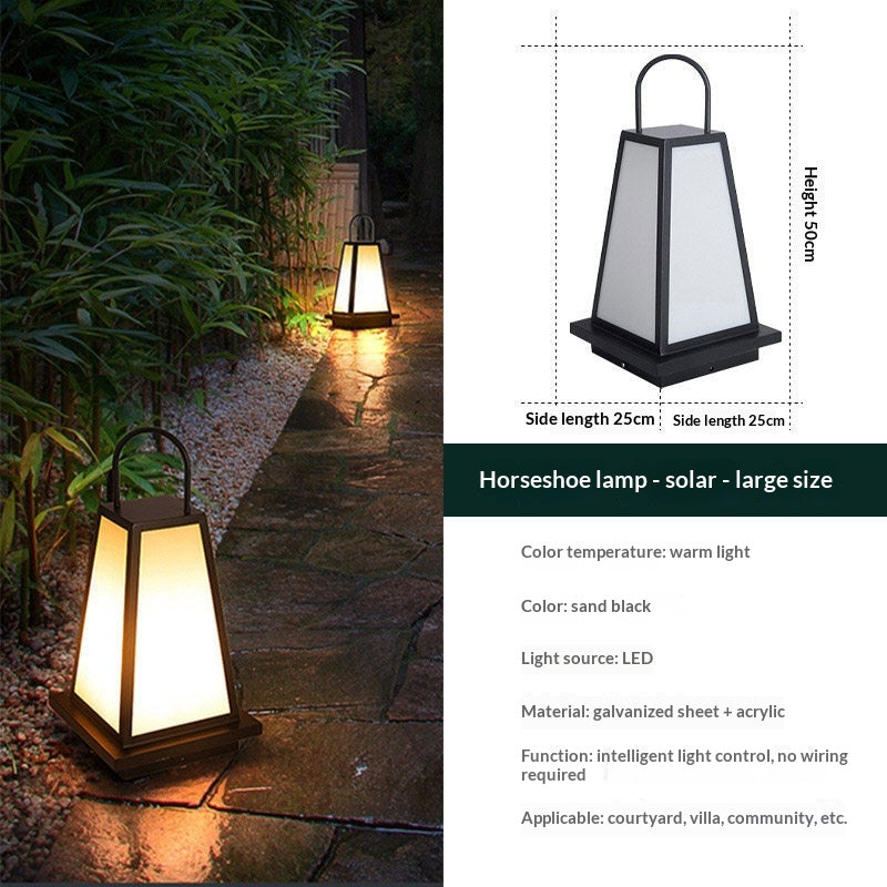 Lampe de cour miniature de style japonais à propulsion solaire
