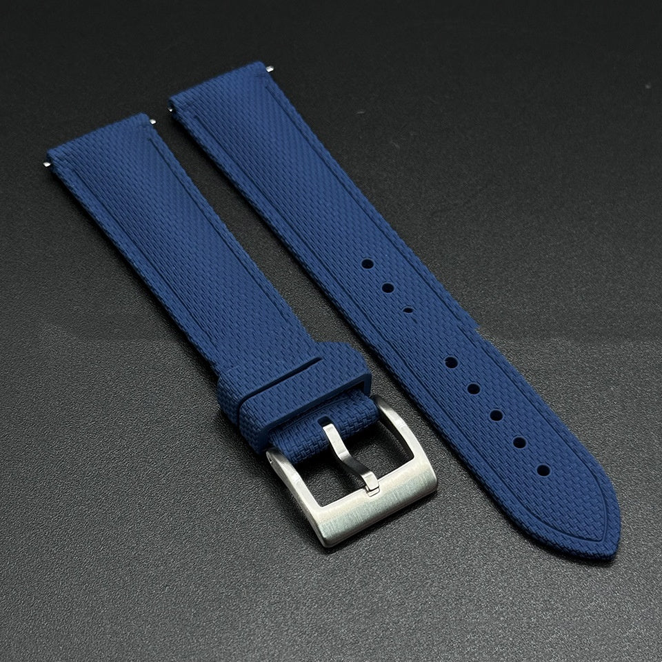 Sport-style fluoroelastomer watch strap